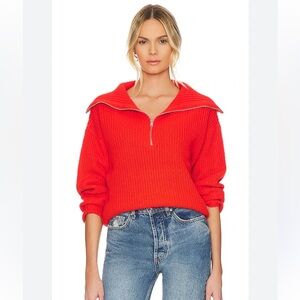 1X Sanctuary Zip Up Sweater in Flame I REVOLVE